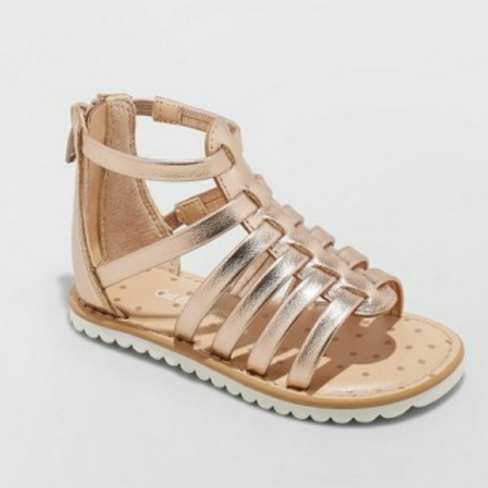 CAT & JACK "Fionna" rose gold gladiator sandals